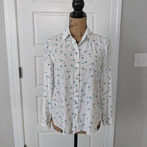 🛍️ BUNDLE ONLY | Jane and Delancey blue floral blouse small